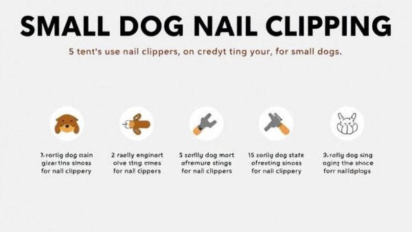 Infographic on using small dog nail clippers safely with guidelines.
