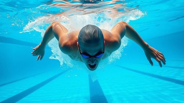 Swimmer practicing stroke technique for incremental growth in sports.