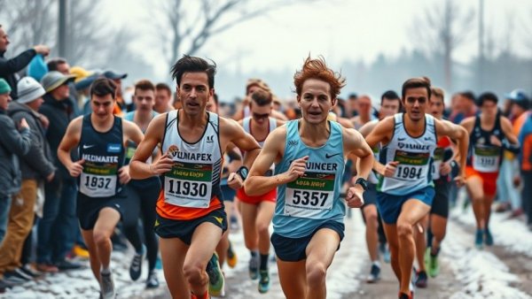 NCAA Cross Country Championship runners competing energetically.