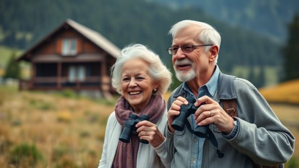 Older couple smiling in countryside, Totalization Agreements for US Expats