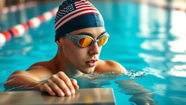 2025 World Cup Swimming Champions swimmer in pool.