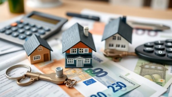 Miniature houses and euros representing best cities for American expats.