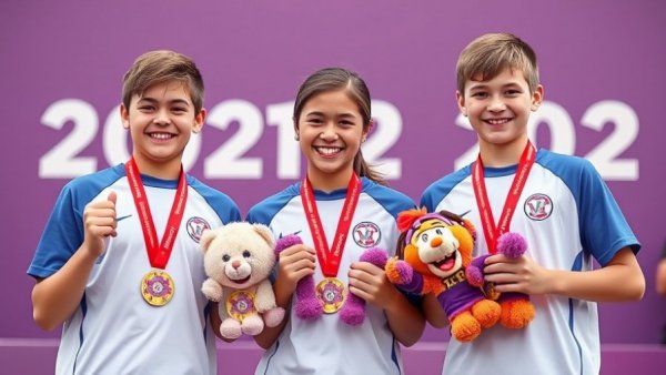 Young athletes celebrating 2025 Junior World Championships results.