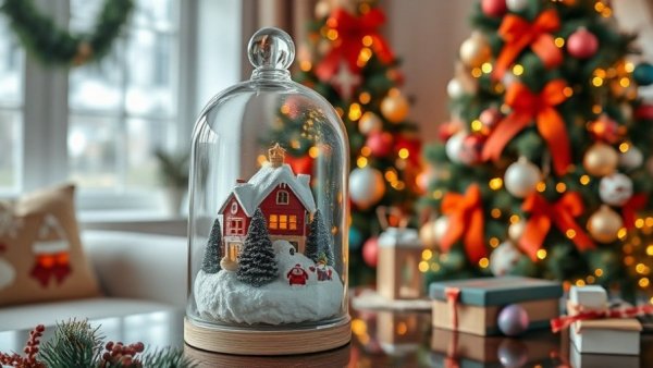 Festive decor showcasing Thanksgiving to Christmas transition.