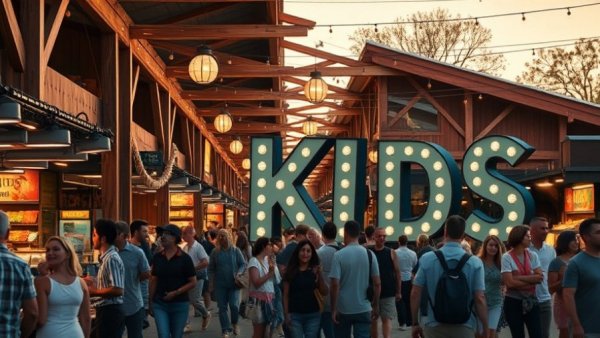 Torba Market Qatar 2025 dusk scene with vibrant atmosphere.
