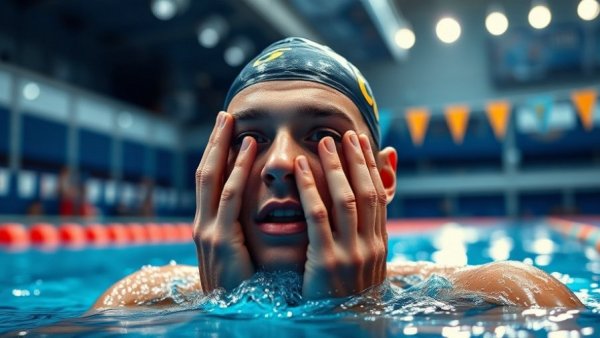 Germany Swimming Team Short-Course Europeans swimmer in action.