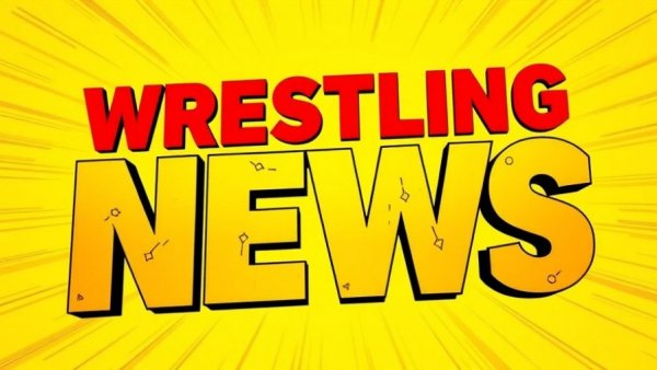 Bold wrestling news graphic, AEW Dynamite ratings surge backdrop