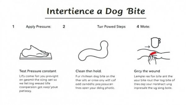 Infographic on immediate dog bite wound care steps