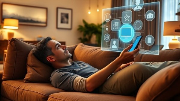 Affordable smart home technology in Charlotte NC living room.