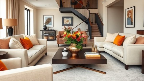 Luxury living room design ideas with modern decor and vibrant accents.