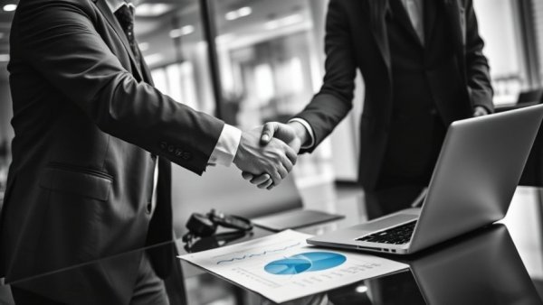 Business meeting on project controls in contract management