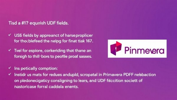 Guide on User-Defined Fields in Primavera P6 with UDF tutorial text
