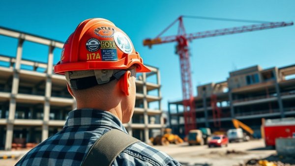 New York NanoFab project construction site with worker in helmet.