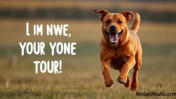 Brown dog running in an open field, secret pace in leadership.