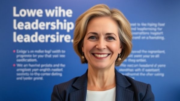 Middle-aged woman smiling, promoting servant leadership in civil engineering.