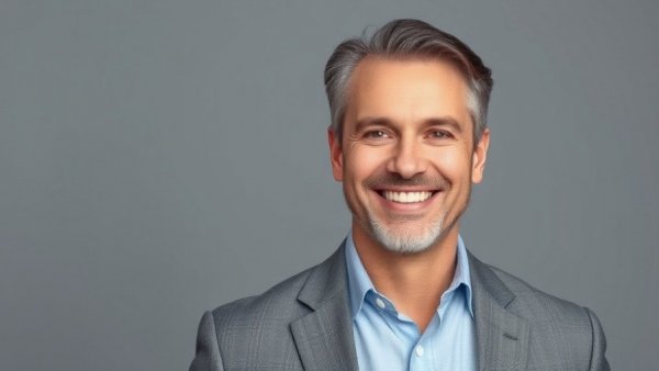 Professional man in gray suit, enhancing BIM construction efficiency.