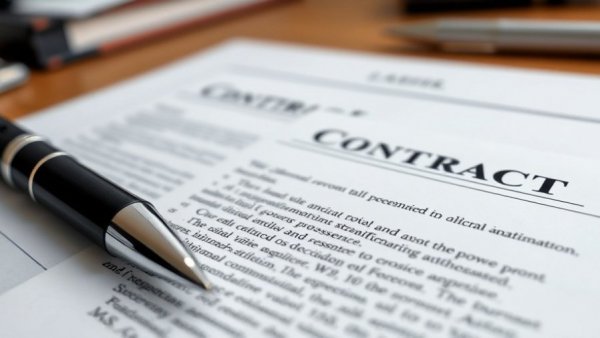 Flow down clauses in construction contracts: legal documents and pen.