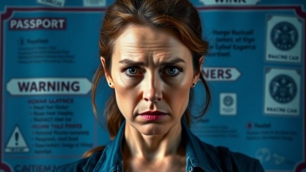 Dual citizenship concerns with passport warning poster.