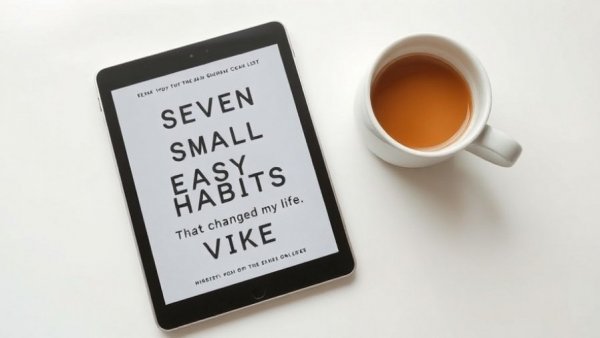 Book cover on tablet with coffee cup, DIY Herbal Throat Spray Recipe inspiration.