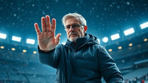 Preseason Sprint Training advice in a snowy stadium setting.