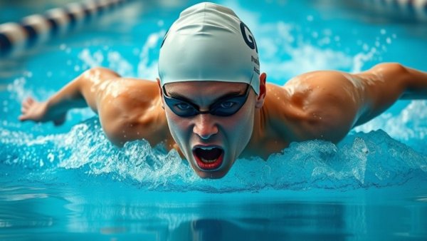 Competitive swimmer in action during Arizona Swimming Day 1.