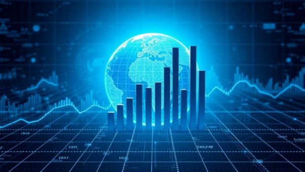 Futuristic financial market with global charts, expat pension reforms