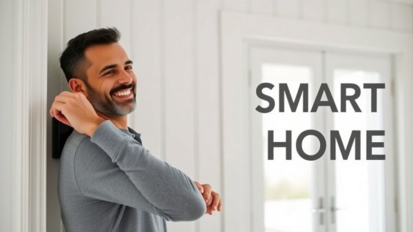 Man upgrading smart home device as affordable solution in Charlotte NC.