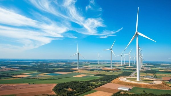 Wide landscape of wind turbines symbolizing ESG investing news.