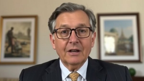 Middle-aged man discussing 'freedom outside the western world' in a video.