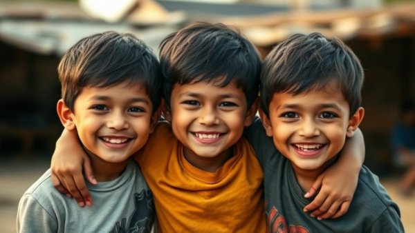 Joyful young boys expressing happiness, symbolizing quality education in Pakistan.