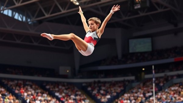 Claire Pease executing a vault at the 2025 US Classic.