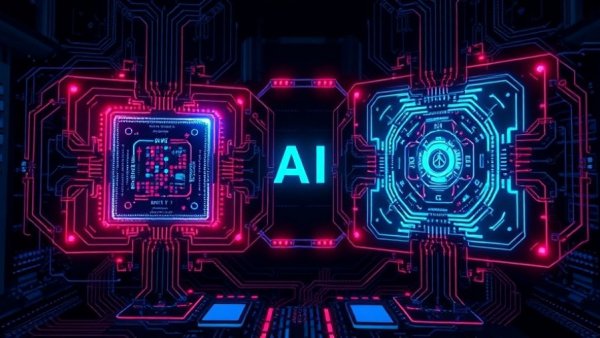 Futuristic AI technology graphic showcasing Physical AI Workplace Safety comparison.