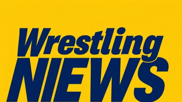 Wrestling news logo on yellow background, Latest WWE and AEW Developments.