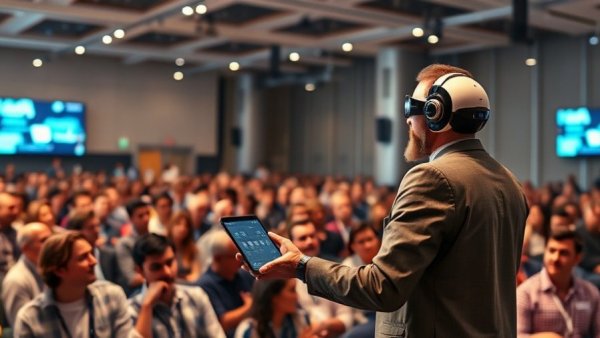 Speaker at Suffolk BOOST Demo Day presenting to a captivated audience.