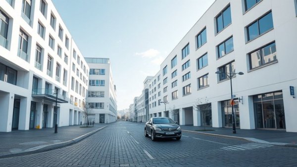 Diverse Beauty of Qatar: Modern city street with sleek architecture.