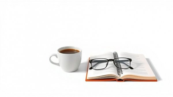 Ebook cover on daily habits for health with coffee and glasses.