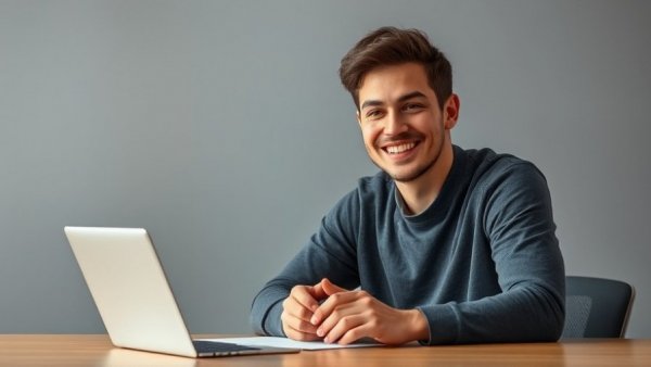 Young man discussing Canada immigration policies at a desk.