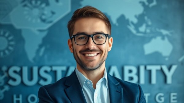 Business professional discussing sustainable project management strategies