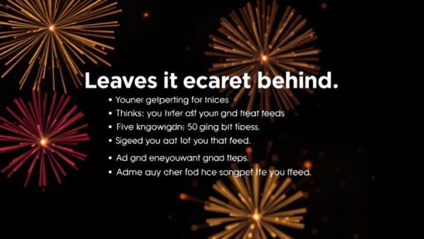 Motivational list of things to leave behind in 2025 with fireworks in the background.