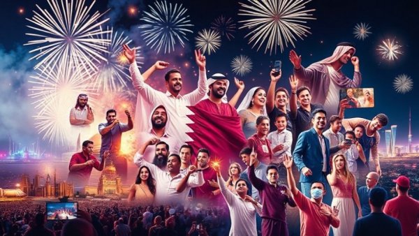 Collage showcasing Qatar's most significant stories of 2025 in vibrant celebration.