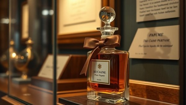 Perfume Museum Qatar vintage perfume display.