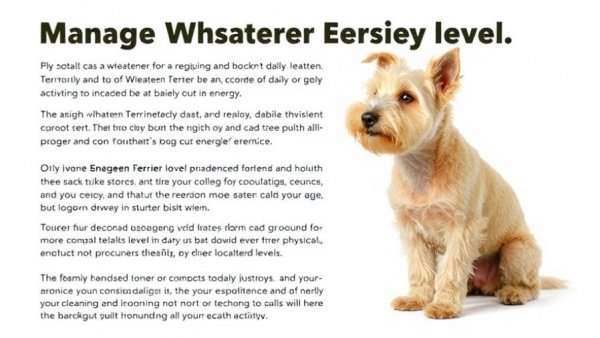 Managing Wheaten Terrier energy and behavior tips infographic.