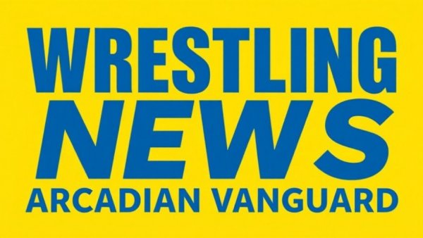 AEW injury updates logo featuring wrestling news text on yellow background.