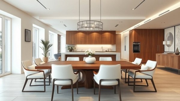 Modern dining room setting highlighting 2026 home decor trends.