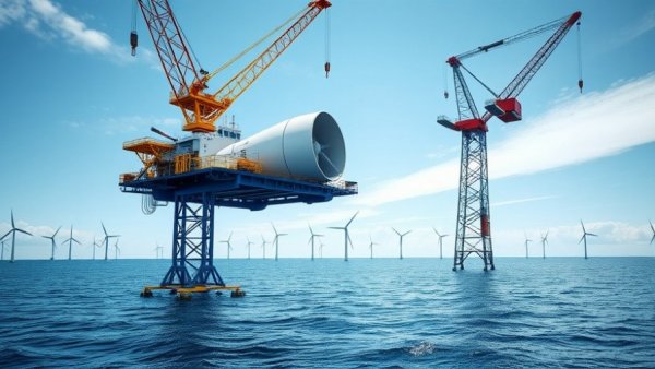 Majestic offshore wind farm installation, showcasing Ørsted's project.