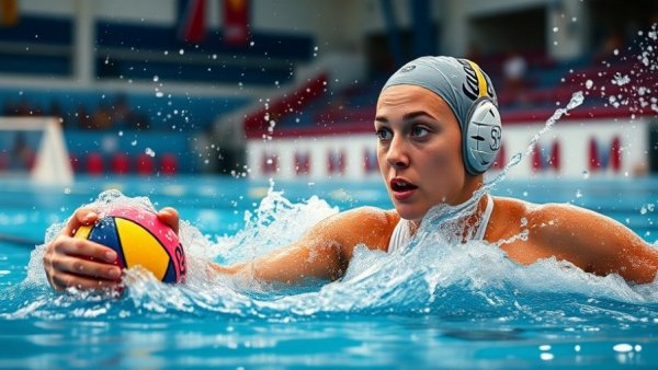 World Aquatics Water Polo Players of the Year action shot in pool