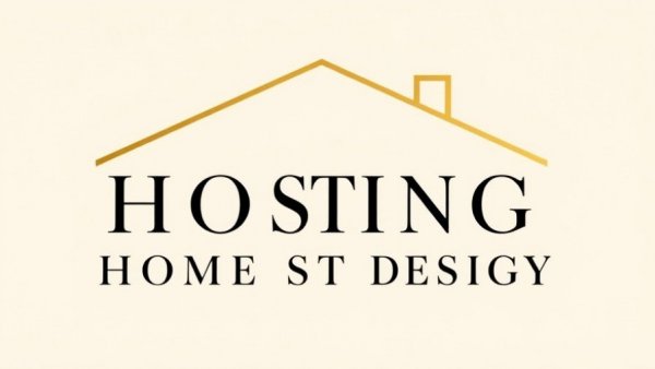 Elegant home staging checklist logo with house outline
