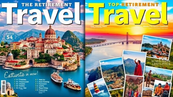 Top destinations for retirement in 2026, colorful magazine cover.