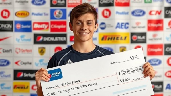 Mondo Duplantis celebrates Tokyo World Record holding a check.