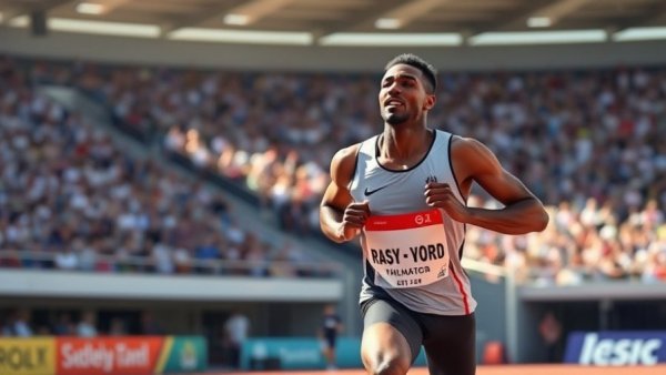 Tate Taylor College Sprinting Decision: triumphant sprinter in action.